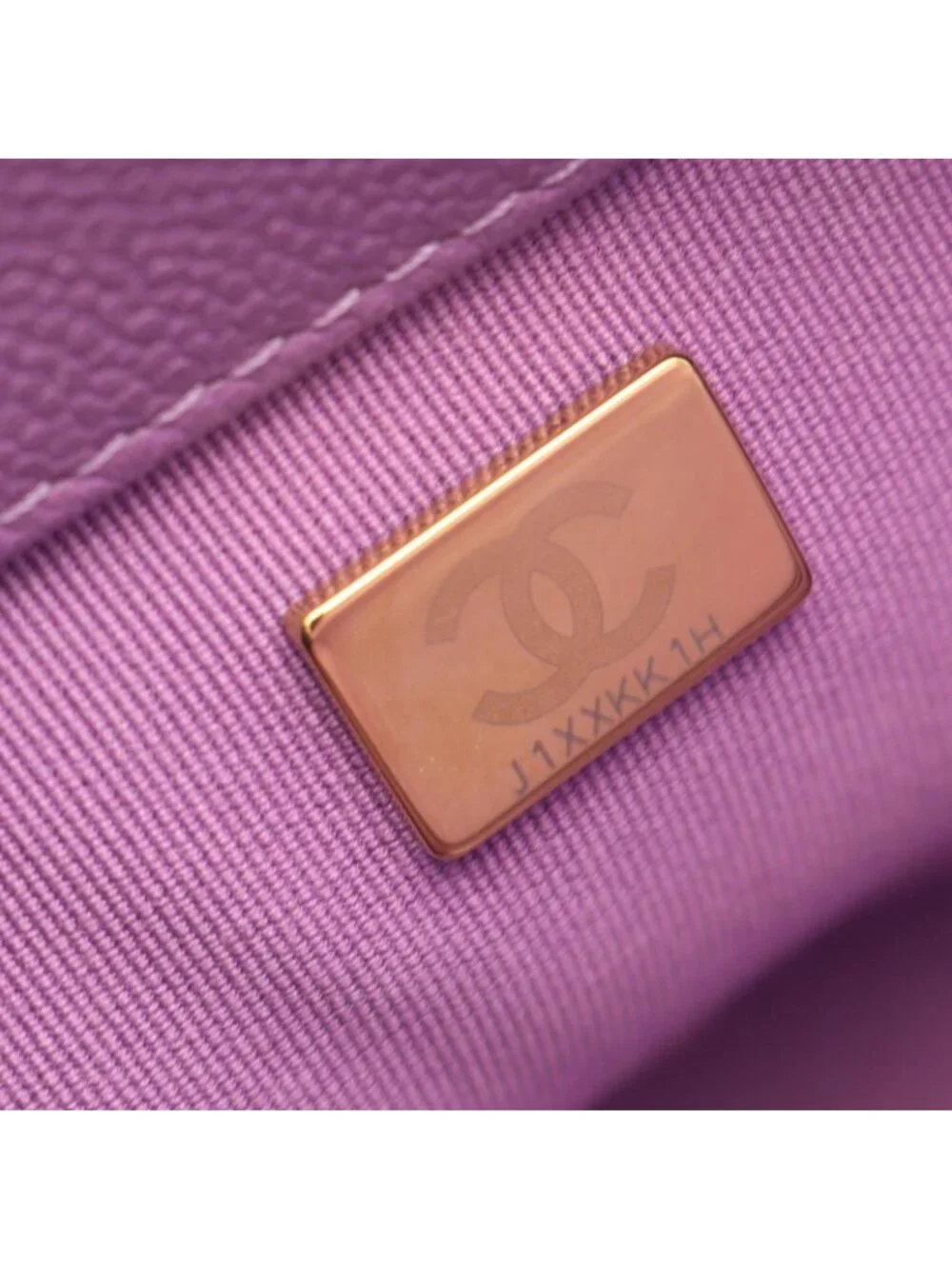 Chanel Shoulder Bag Quilted Small Flap Purple Caviar Leather Chain